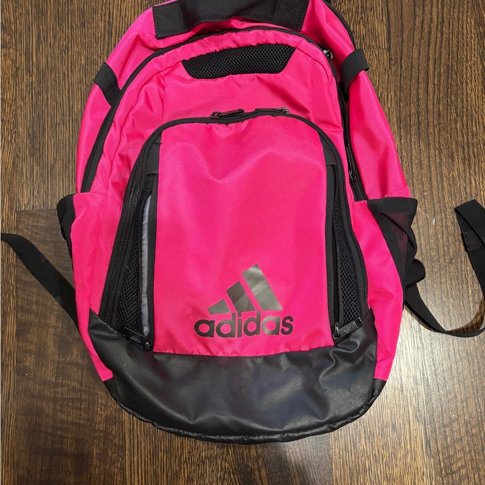 Adidas Vibrant Pink and Black Backpack